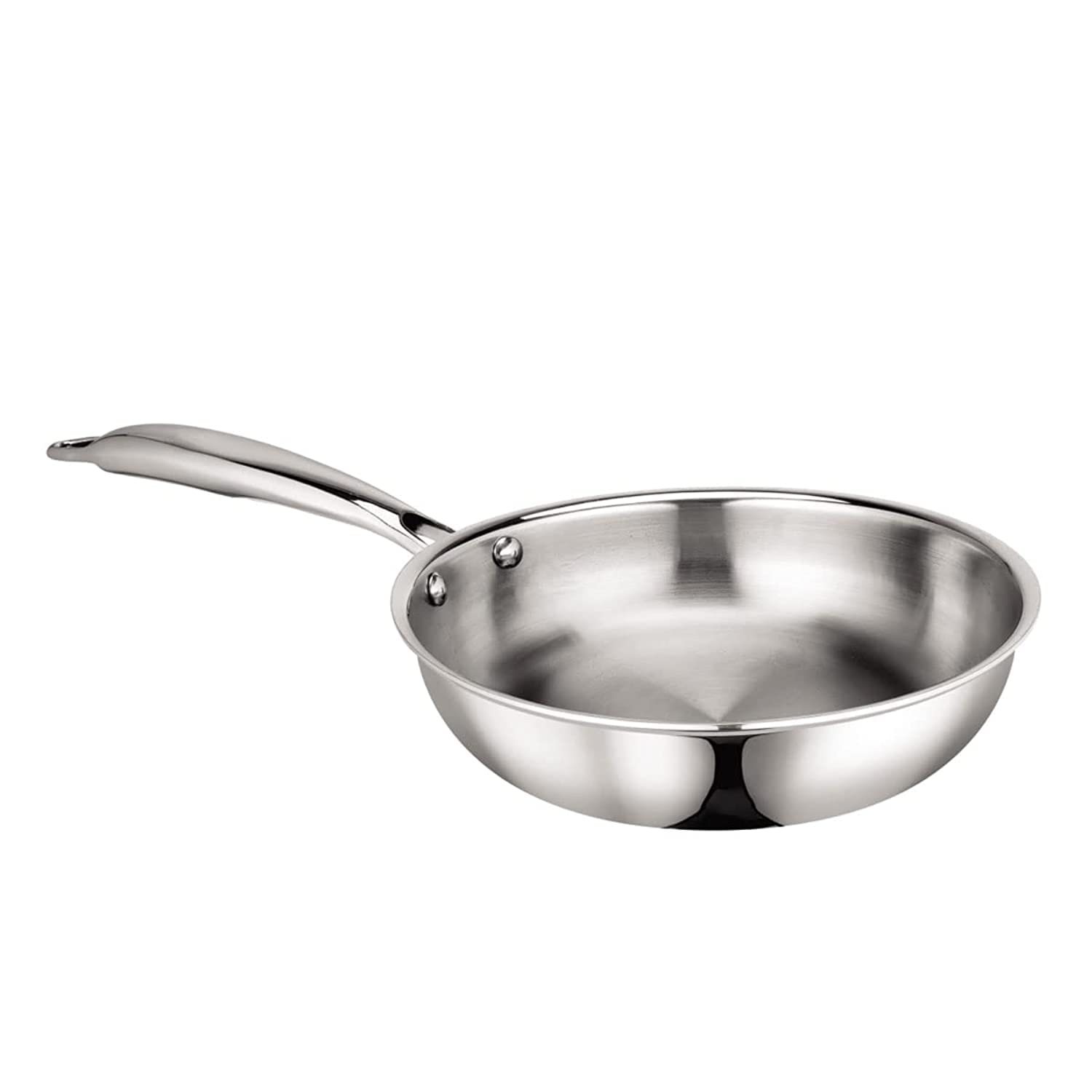 Signoraware Artista Tri-Ply Stainless Steel Induction Compatible Triply Frypan (Induction And Gas Compatible), 18Cm, Capacity 85