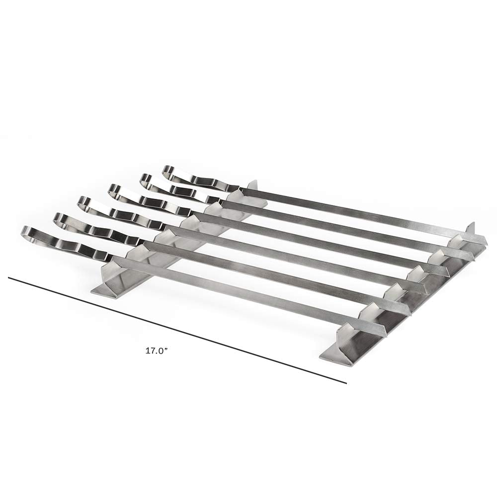 Steven Raichlen Signature Series Sr8816 Stainless Steel Kabob & Rack Set