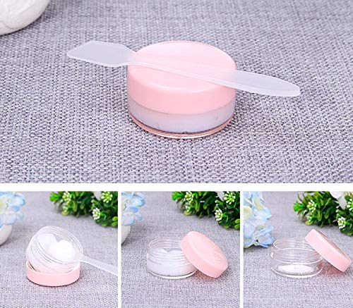 24 Pcs 15Ml 0.5Oz Round Shaped Refillable Clear Container With White Plastic Screw Cap Lid For Makeup Water Lotion Cream Nail Po
