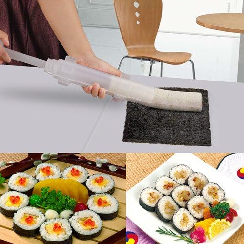 Aishn Sushi Roller 11.8 Inches Sushi Bazooka Sushi Maker Chef Tool Rice Roller Durable Camp Chef Rice Maker Machine Mold-For Eas