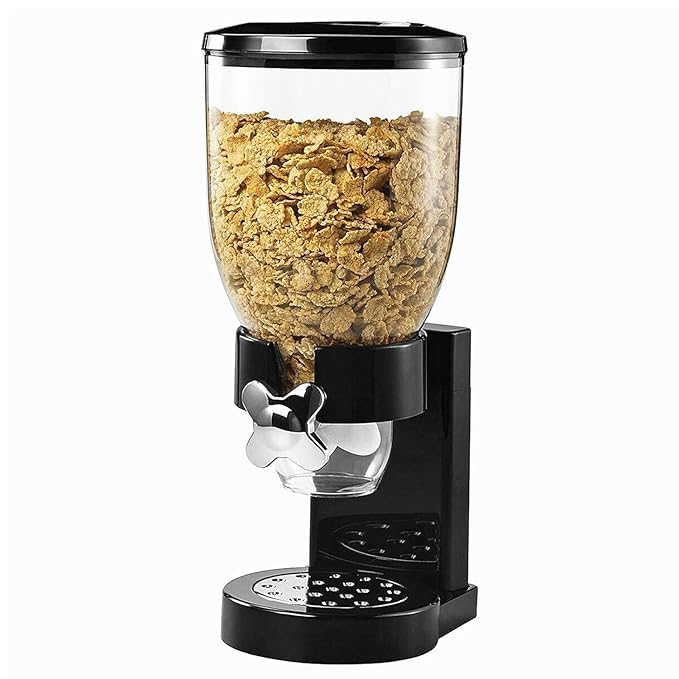 K.B.Sales 2 Liter Dry Food Dispenser 2 Liter Food Storage Containers Airtight Grain Cereal Dispenser Dual Food Dispenser Perfect