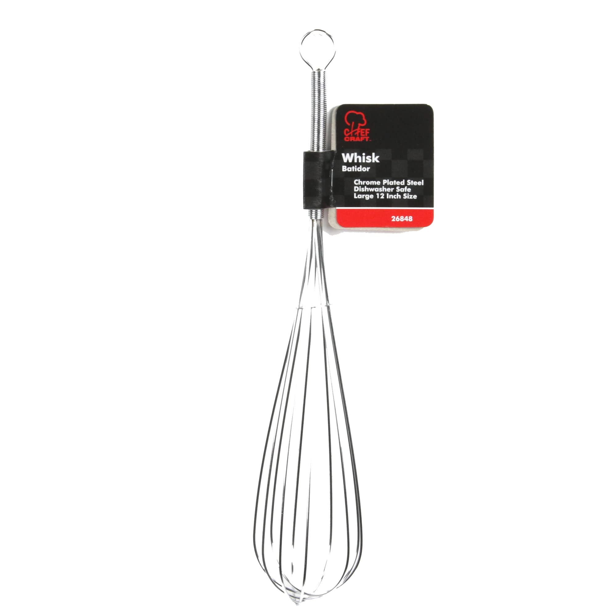 Chef Craft Classic Stainless Steel Sturdy Whisk, 12 Inch, Chrome
