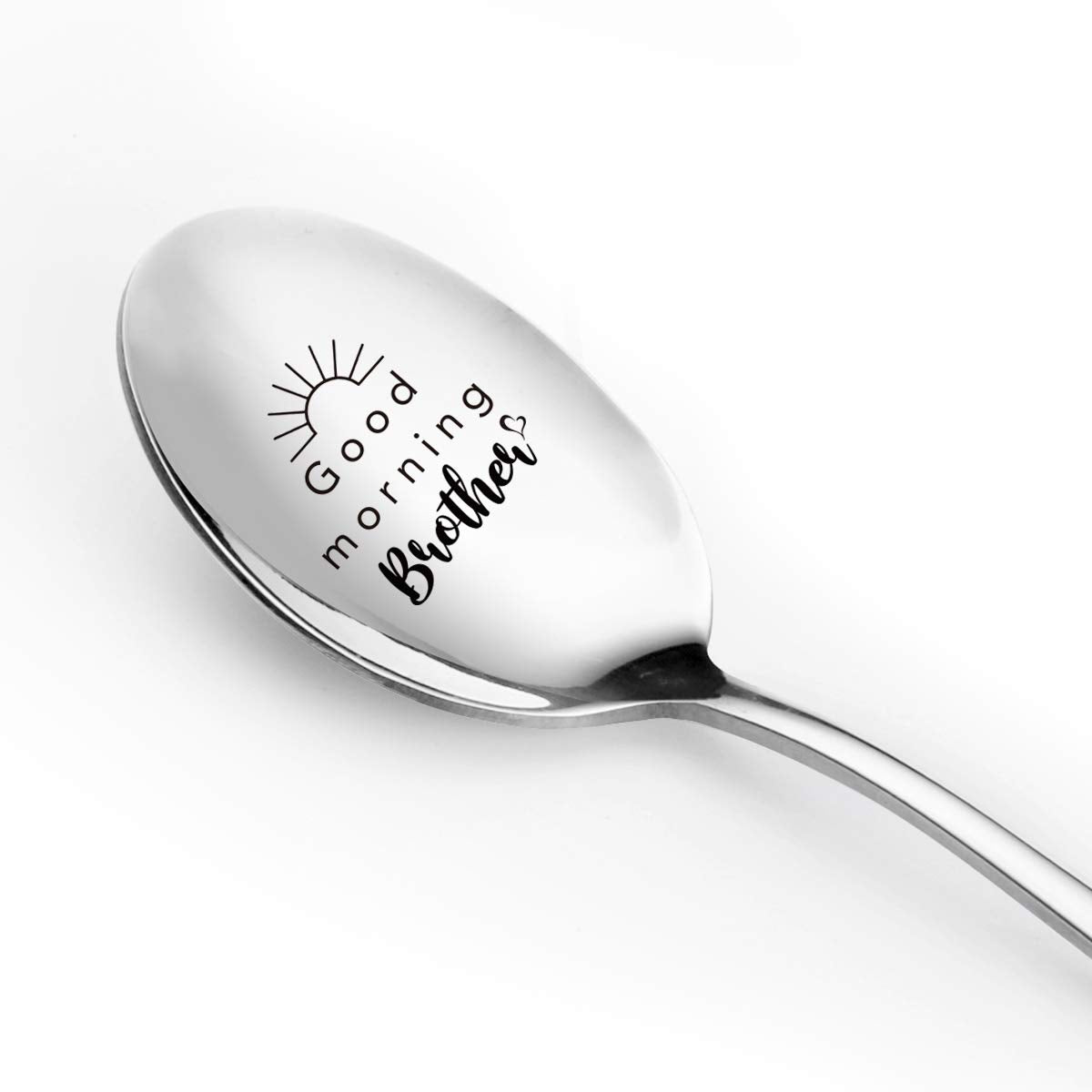 Best Brother Gifts From Sister, Good Morning Brother Spoon, Funny Brother Spoon Engraved Stainless Steel, Tea Coffee Spoon, Fath