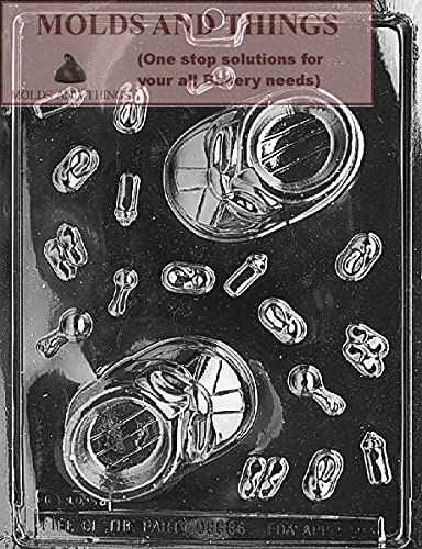 Baby Bootie Chocolate Candy Mold With Copywrited Candy Making Instruction
