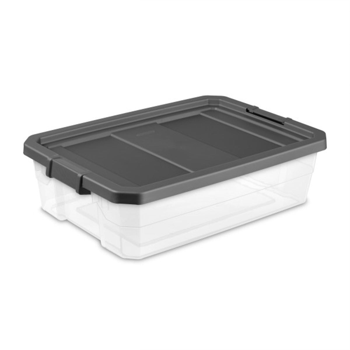 Sterilite 40 Quart Plastic Under Bed Stacker Box, Lidded Organizer Storage Bin Container For Home And Garage Organization, 12 Pa