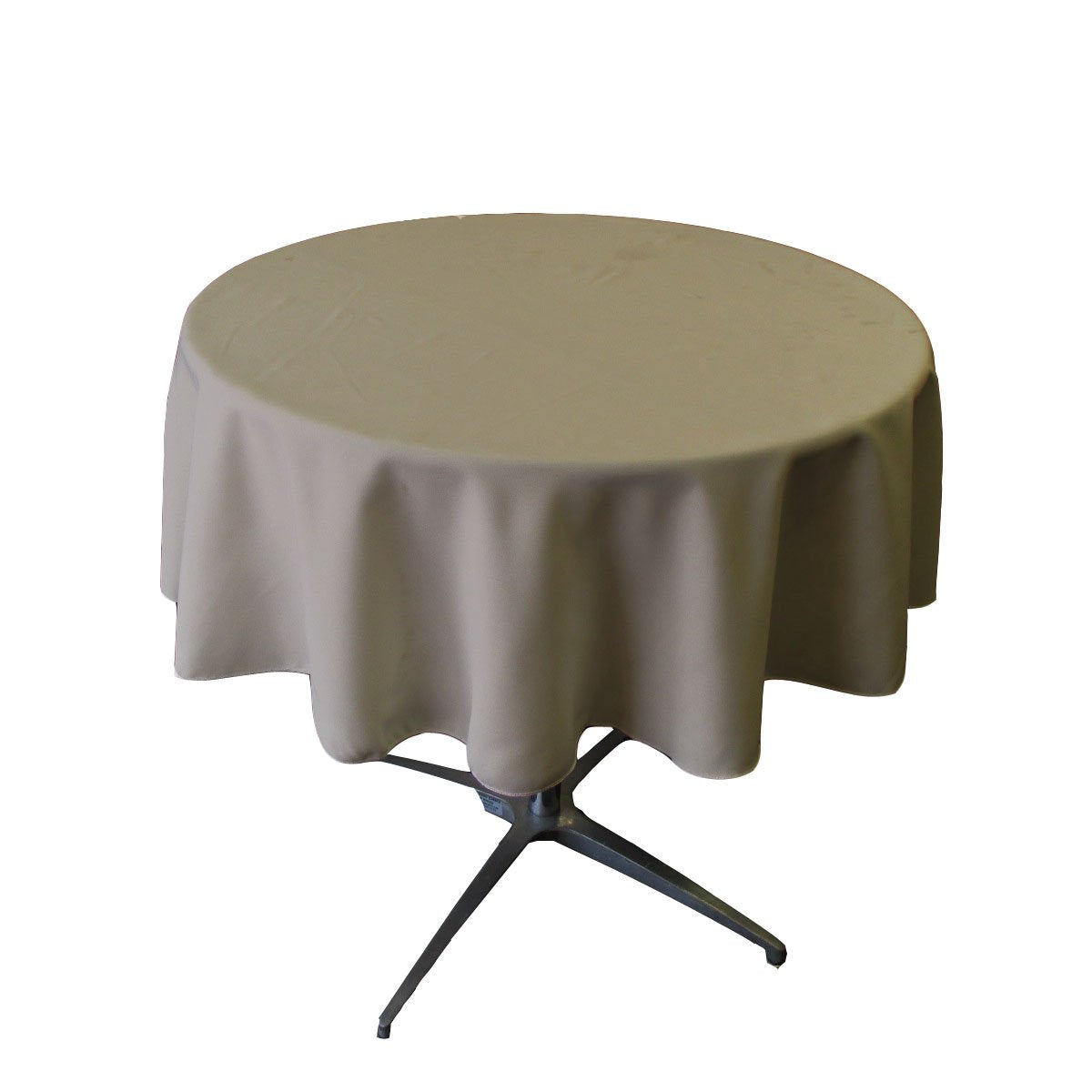 LA Linen Polyester Poplin Tablecloth 58-Inches Round  Dark Gray