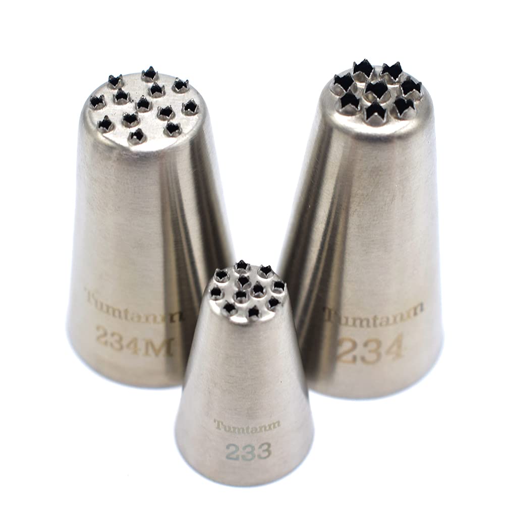 Tumtanm #234M #234#233 Seamless Grass Piping Tip, Diy Piping Icing Nozzle Tool For Cupcakes