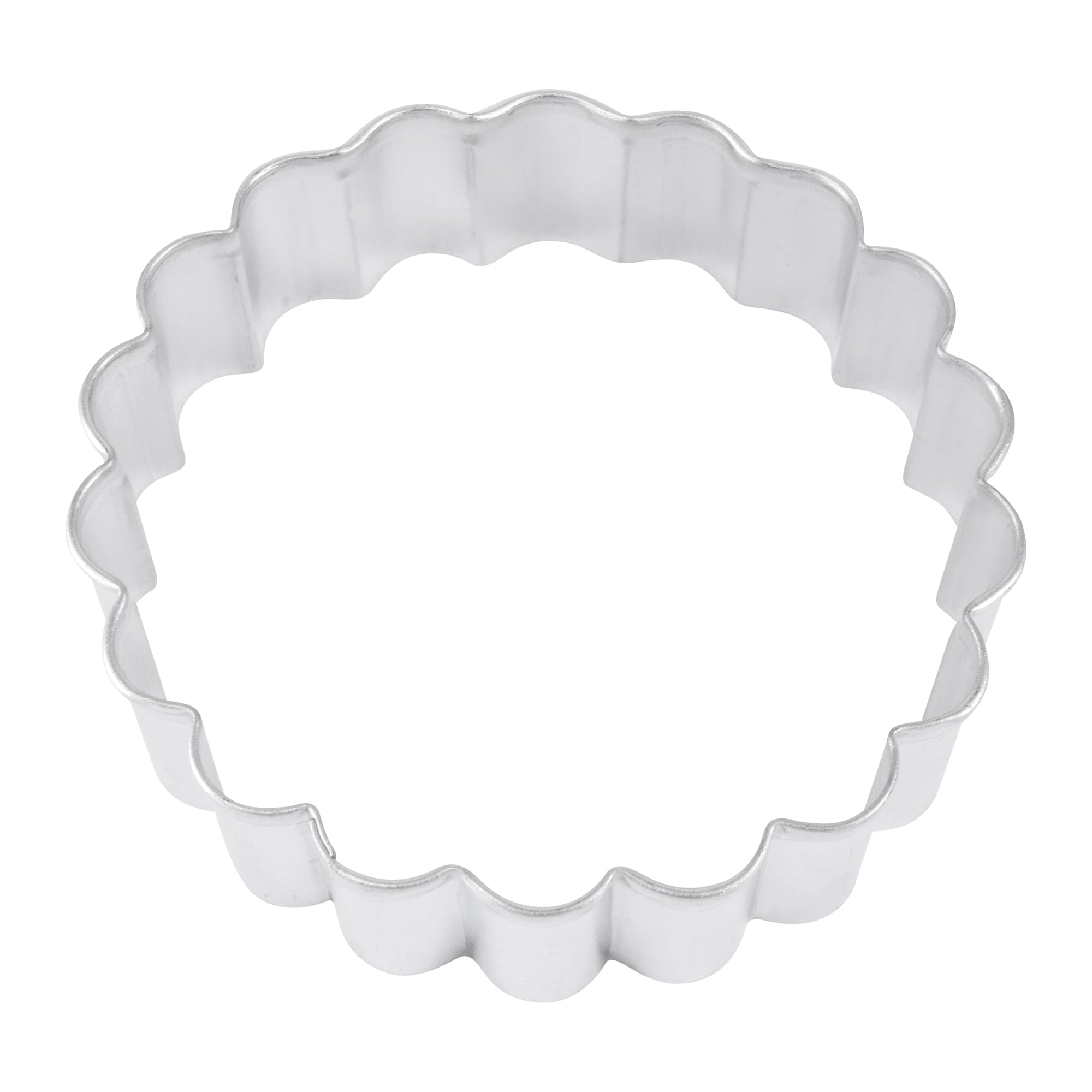 R&M Fluted Round 3.5'' Cookie Cutter In Durable, Economical, Tinplated Steel