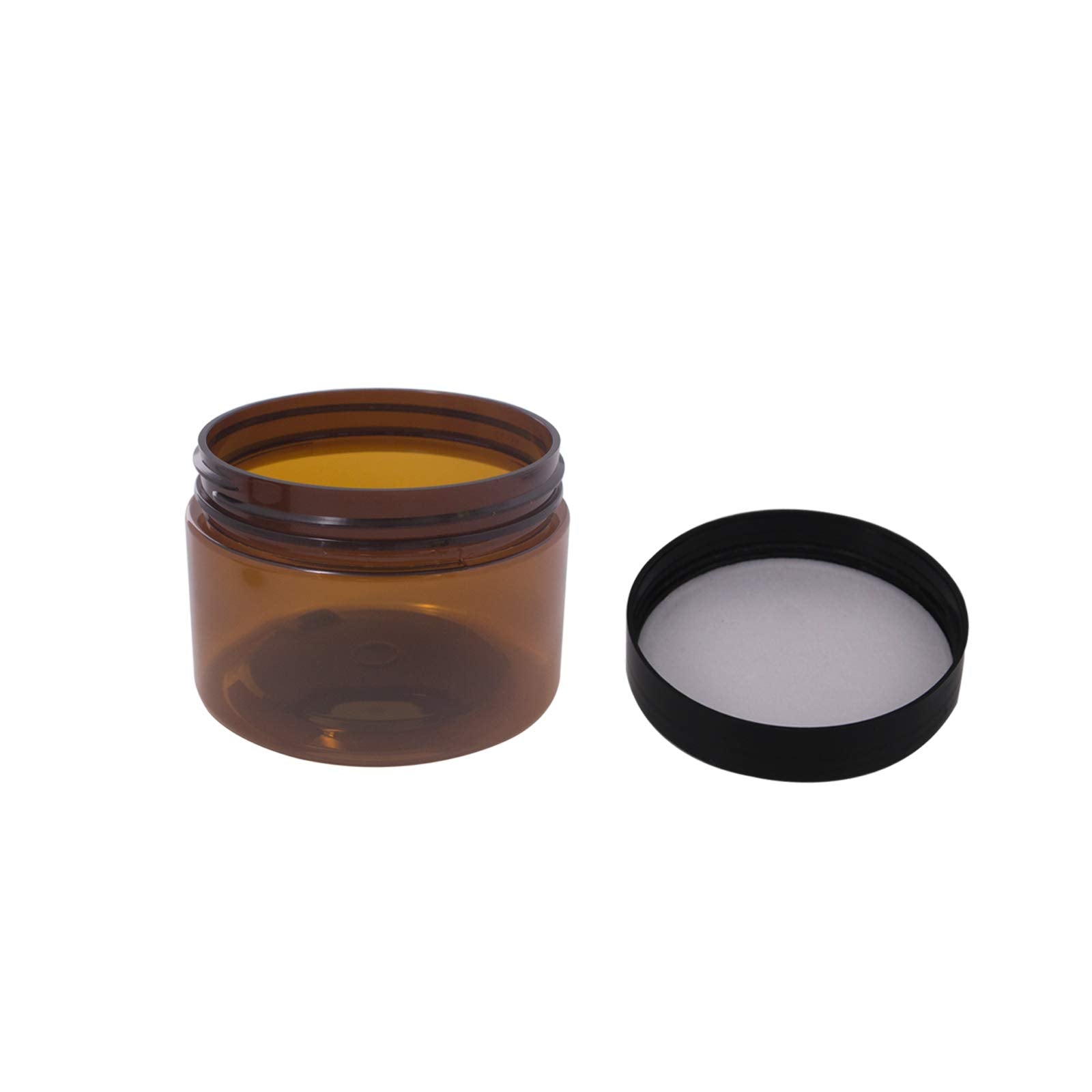 Zmybcpack 20 Pack 4 Oz(120Ml) Amber Plastic Jars With Black Lids, 10 Spatulas, A Pen, Labels - Pet Storage Container For Cosmeti