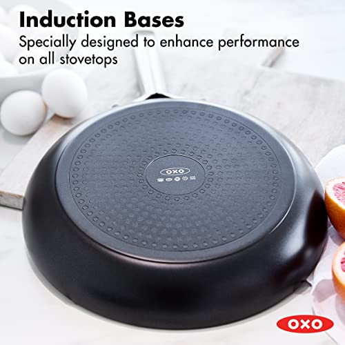 Oxo Agility Series 8 Frying Pan Skillet, Ceramic Nonstick Cookware Pfas-Free, Induction Suitable, Quick Even Heating, Stainles
