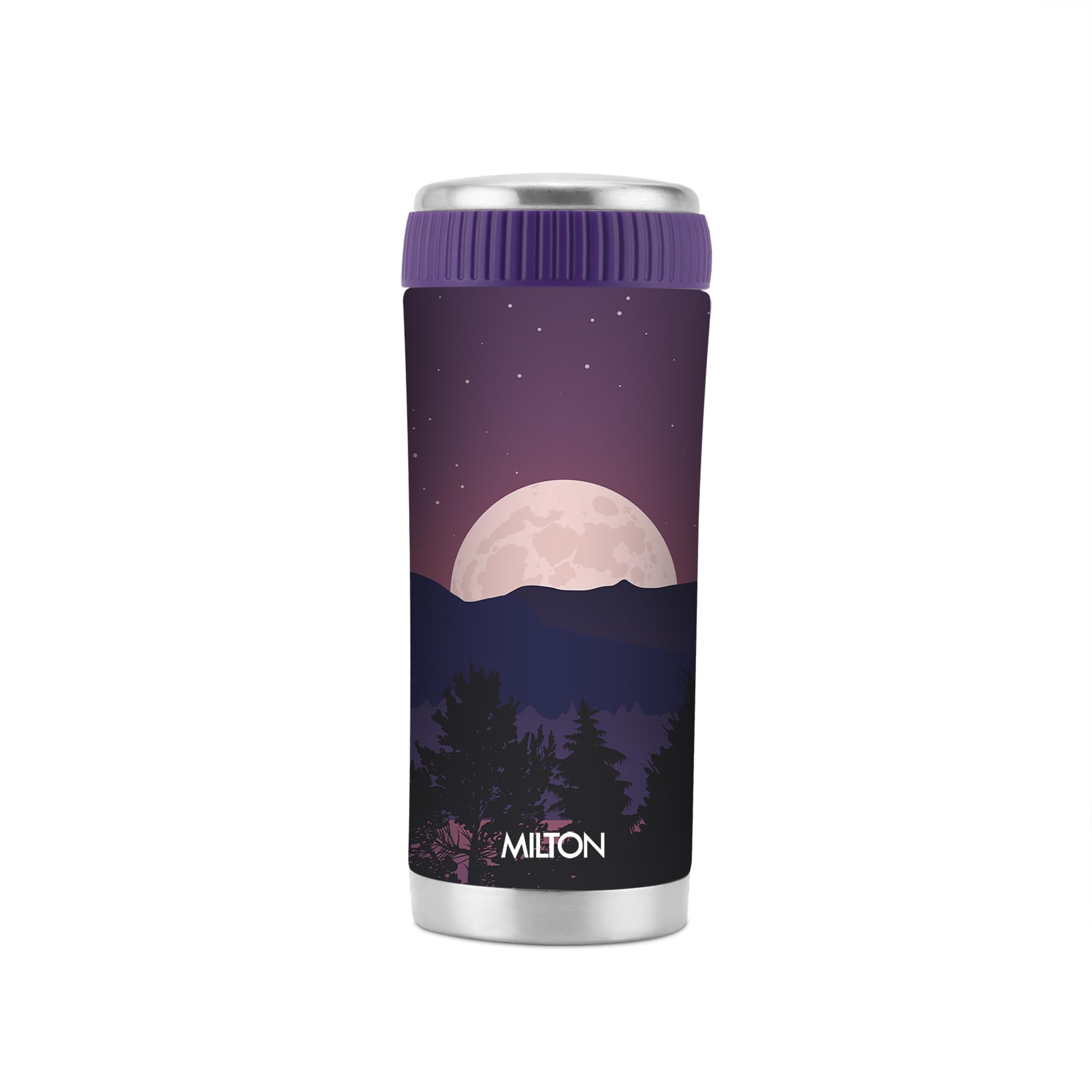 Milton Nexo 420 Thermosteel Hot And Cold Flask, 410 Ml, Twilight Purple | Isi Certified | Vacuum Insulated | Rust Proof | Leak P