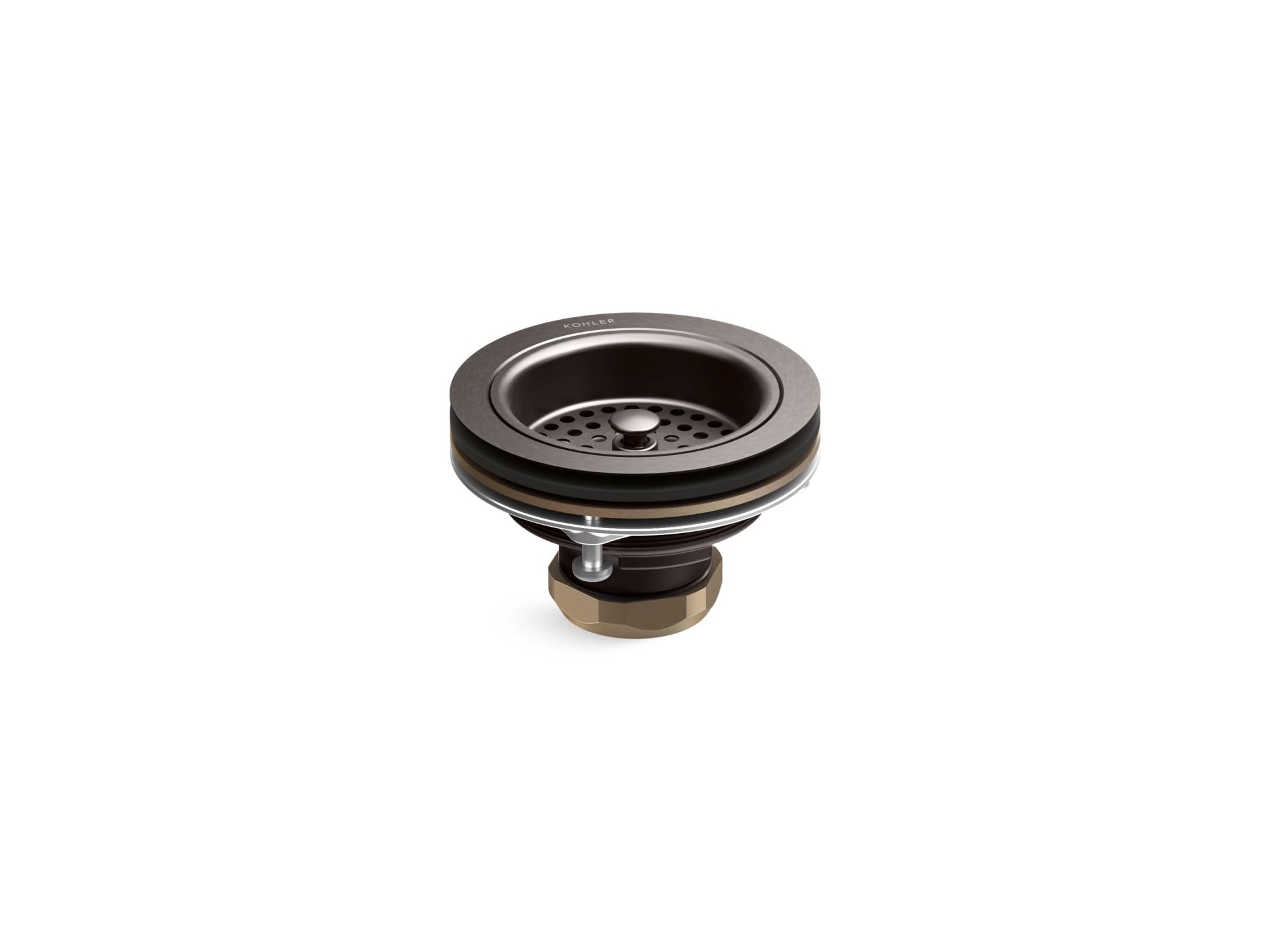 Kohler K-8799-BL Duostrainer Sink Drain and Strainer Basket, Less, Tailpiece, Matte Black
