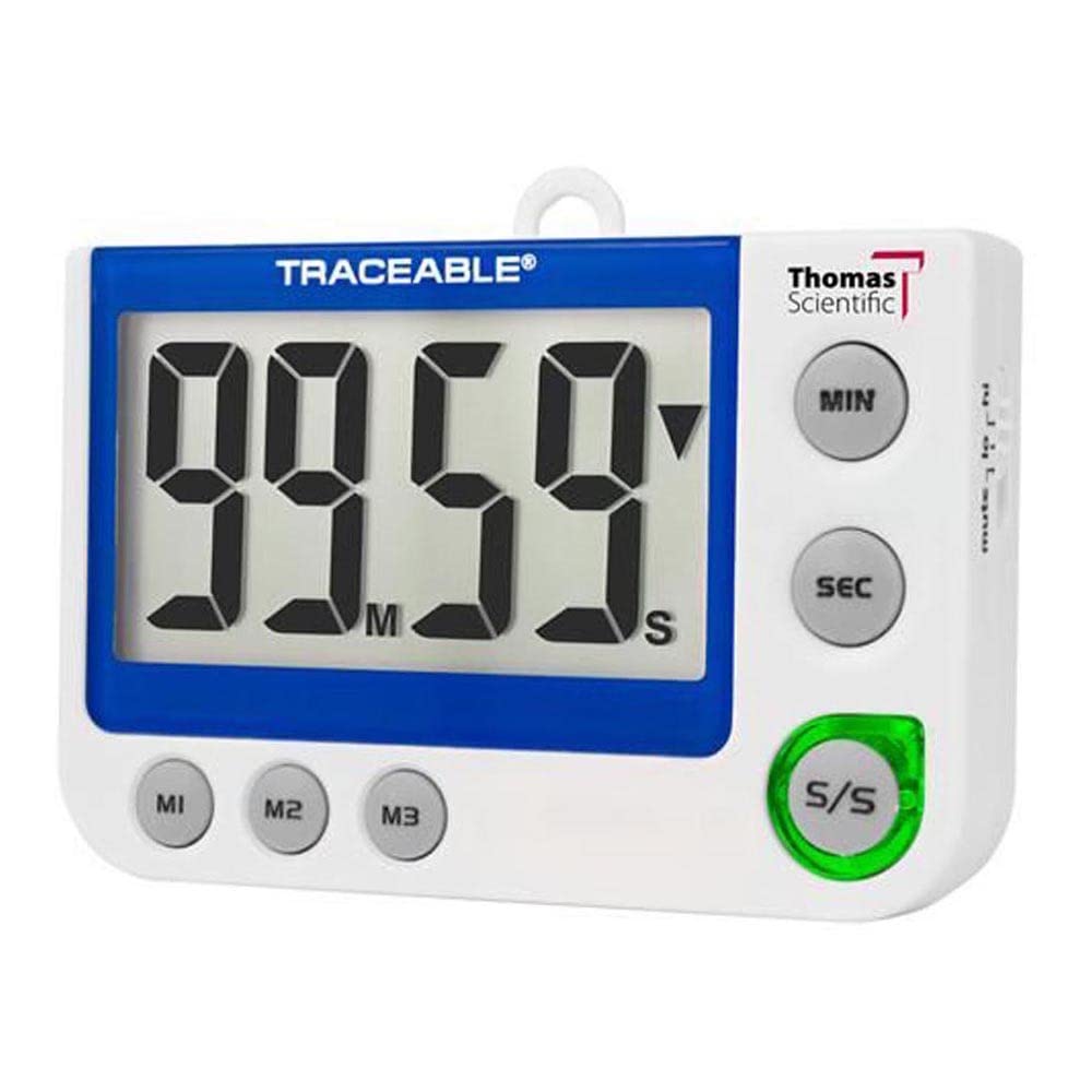 Thomas 5013 Traceable Flash Led Alert Big-Digit Alarm Timer, 0.01 Percent Accuracy, 2-1/4'' Width X 3-1/2'' Height X 5/8'' Depth