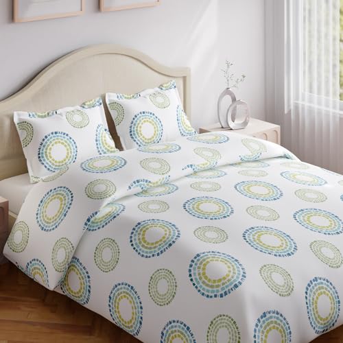 Haus & Kinder Double Flat Bedsheet With 2 Pillow Covers, Queen Size For Double Bed Sheet, 100% Cotton Flat Double Bedsheets, 144