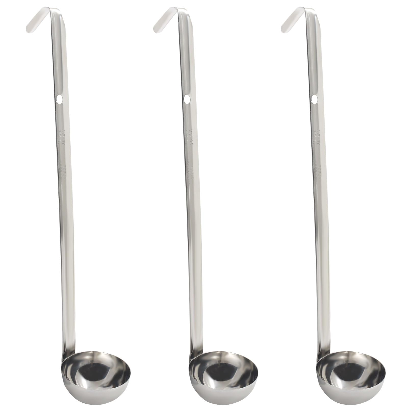 Auvotuis 1 Oz Stainless Steel Ladle, 3 Pcs, 9 Long Handle