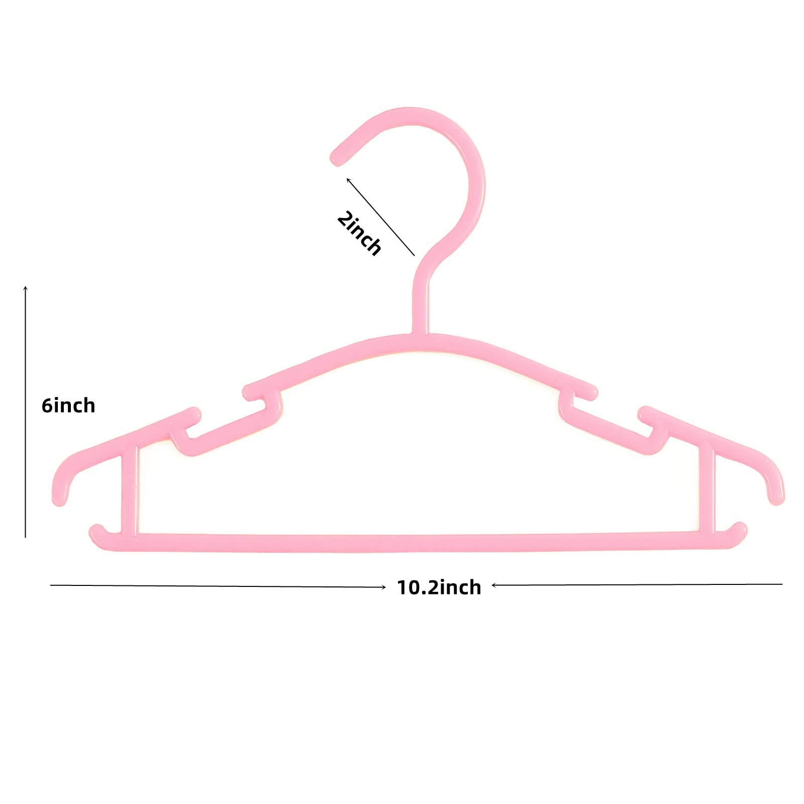 100 Pack Pink Baby Nursery Closet Hangers,Non-Slip Laundry Infant Pant Hanger For Newborn Clothes Gift,Ultra-Thin Child Coat Han