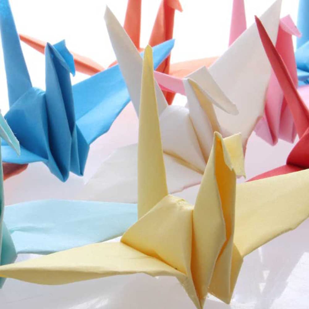 Colorful Paper Crane Hanging Garlands ((3Stringsx 3.3Ft), Origami Birds Streamers For Bridal Shower, Baby Shower Birthday Party