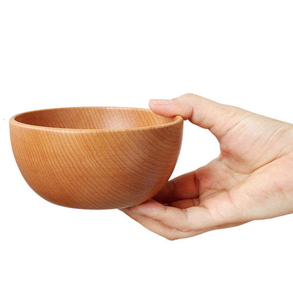 Lheng Wooden Bowl Bamboo Bowls Versatile Usage Great For Salad Soup Cereal Fruits Nuts Food Side Dishes - Decorative Modern Serv
