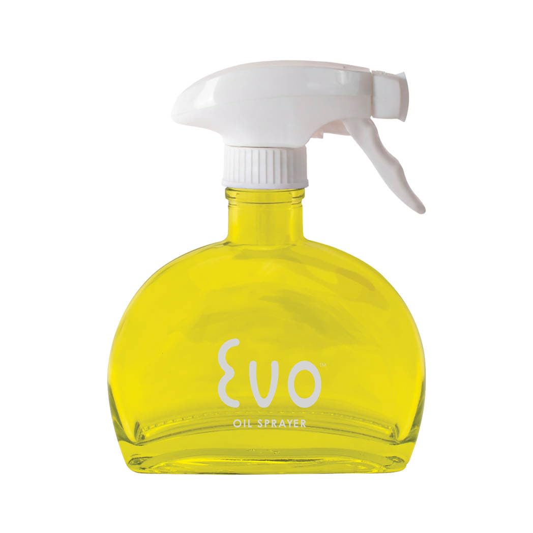 Evo Glass Oil Sprayer, Non-Aerosol For Olive Oil, Cooking Oils And Vinegars, Yellow, 6-Ounce Capacity, For Grilling, Roasting, A