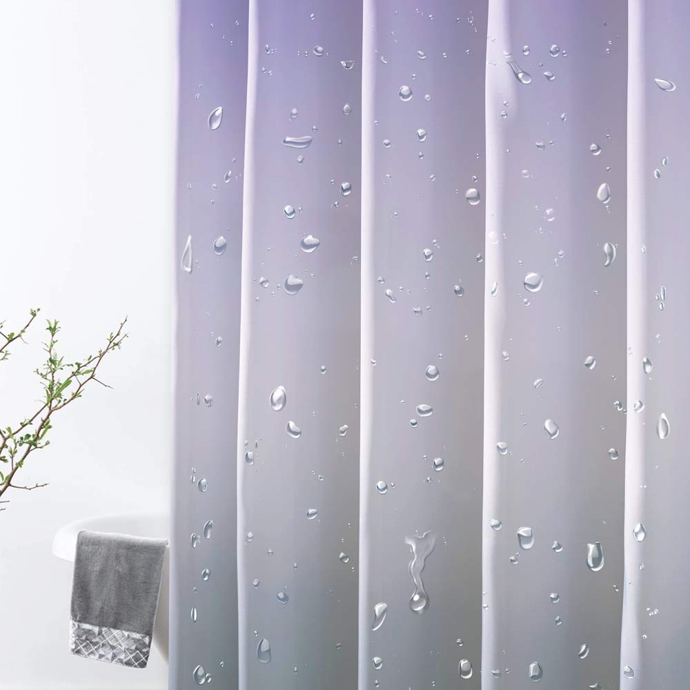 Kgorge Bath Shower Curtain Waterproof - Farmhouse Shower Curtains Liner Bathroom Privacy Morden Room Decor Office Hooks Included