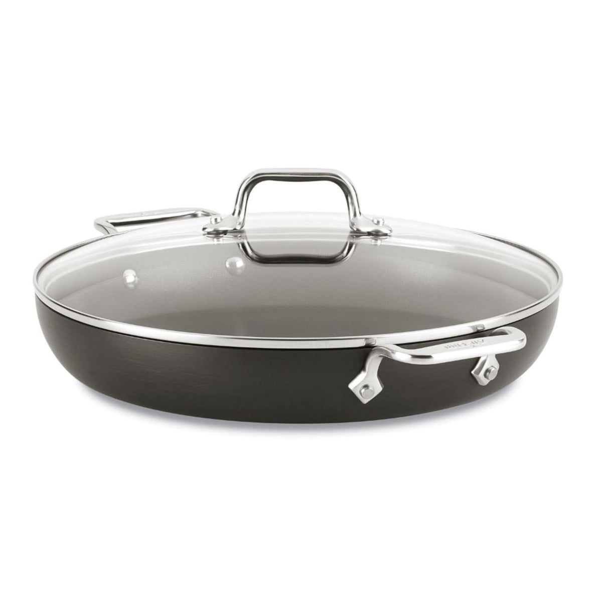 All-Clad Ha1 Hard Anodized Nonstick Everyday Pan 12 Inch Induction Oven Broiler Safe 500F, Lid Safe 350F Pots And Pans, Cookware