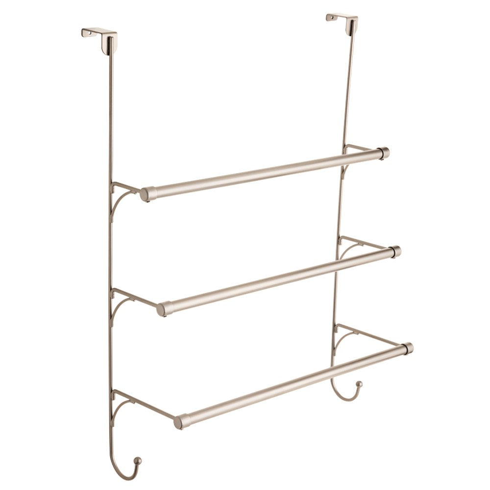 Franklin Brass 193153-Fn Over-The- Door Towel Rack, 18.59 X 8.25 X 24.57 Inches, Satin Nickel