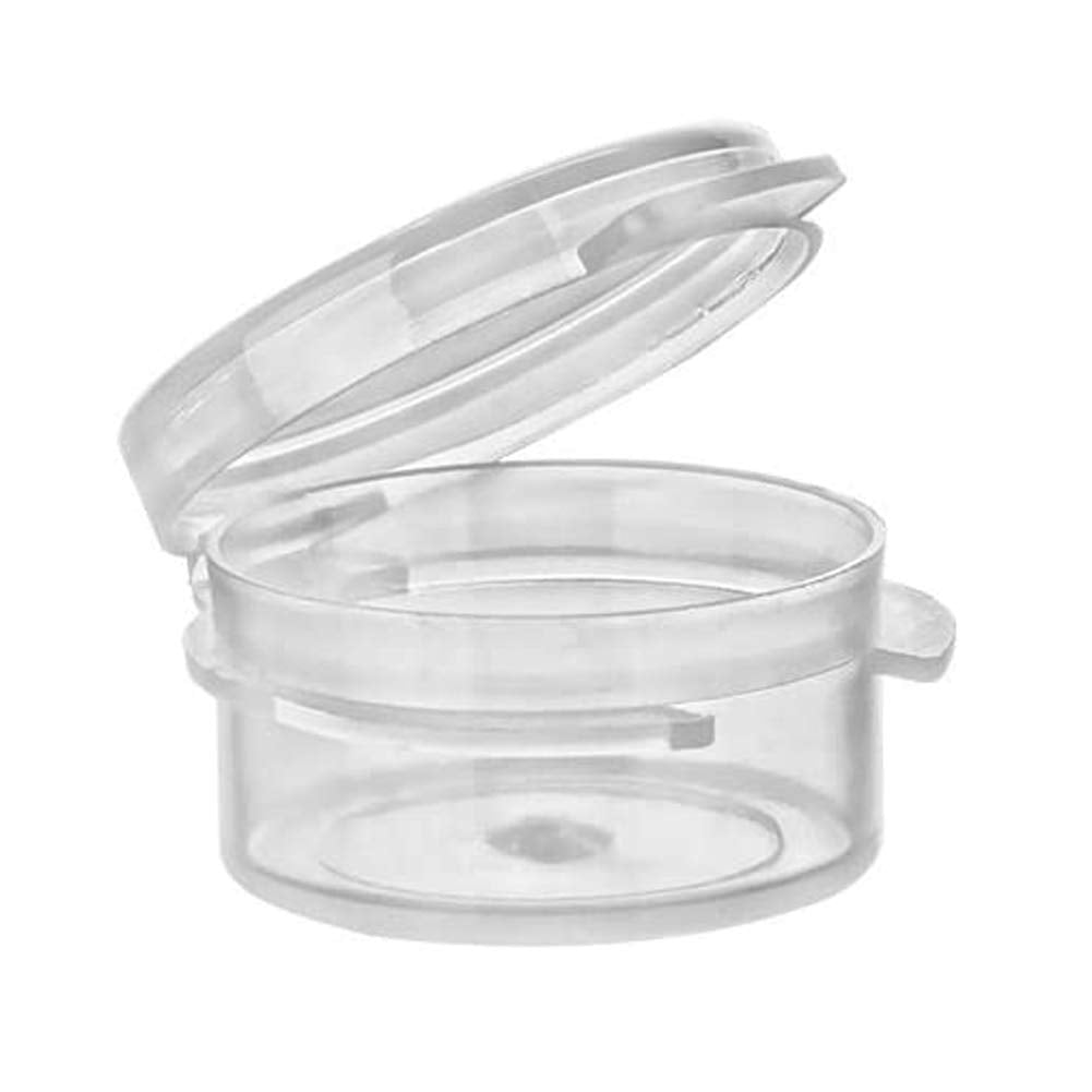 20 Pcs 5G Plastic Cosmetic Pot Jars Mini Empty Makeup Sample Boxes Containers With Snap Lids For Eye Shadow Nails Powder Lip Bal