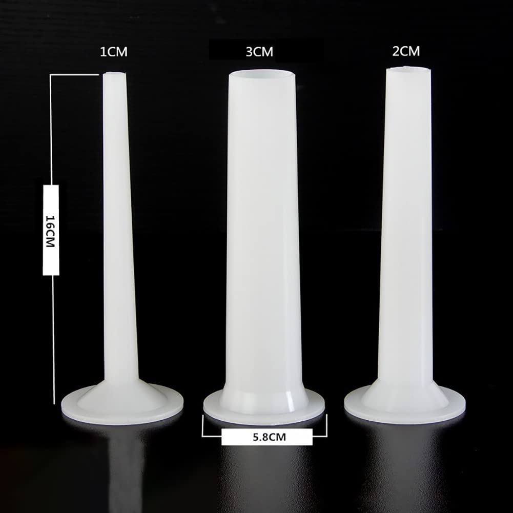 Gshllo 3 Pcs Plastic Meat Sausage Stuffer Tubes Manual Sausage Maker Filler Tube Sausage Stuffing Making Funnel For Homeuse Cook