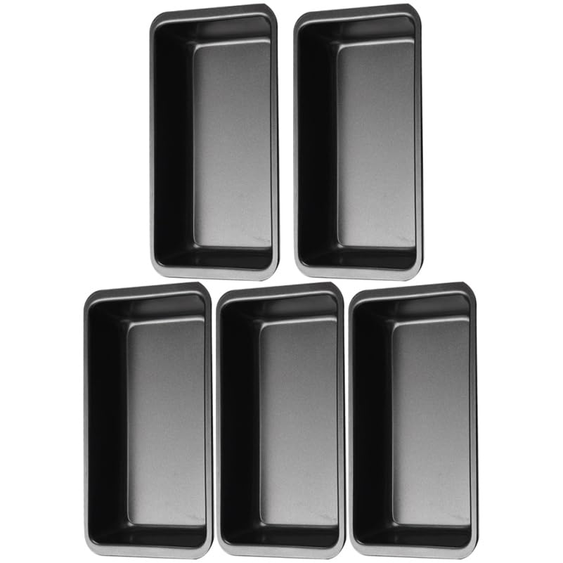 Hoement 5pcs Rectangular Focaccia Bread Tray Nonstick Loaf Pans