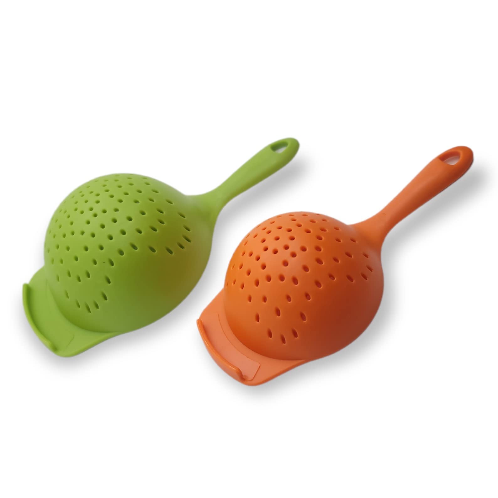 Handy Housewares 2 Piece Nesting Mini Food Colander Set - Great For Straining Berries, Pasta, Veggies And More (1 Set)