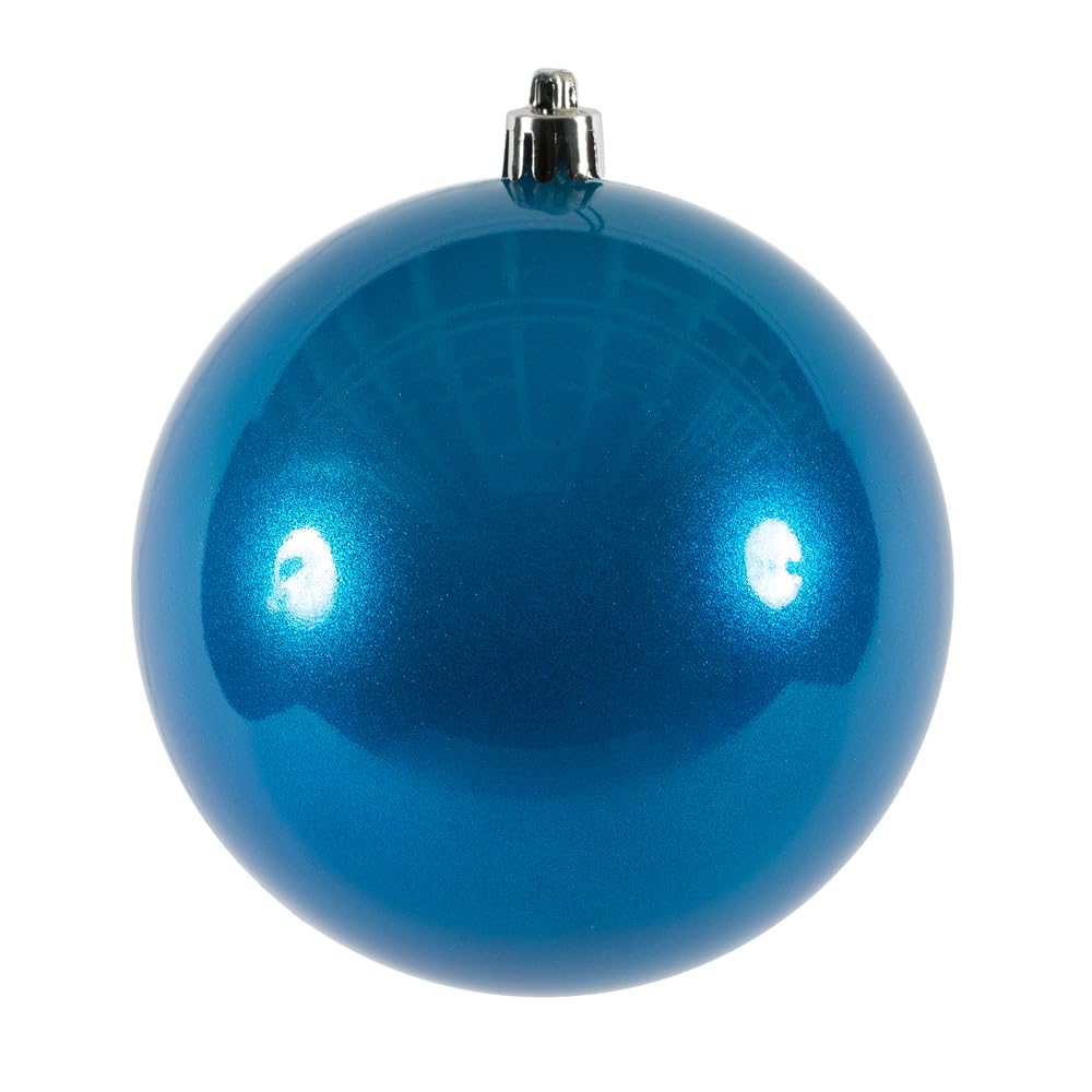 Vickerman 4 Blue Candy Ball Ornament, 6 per Bag