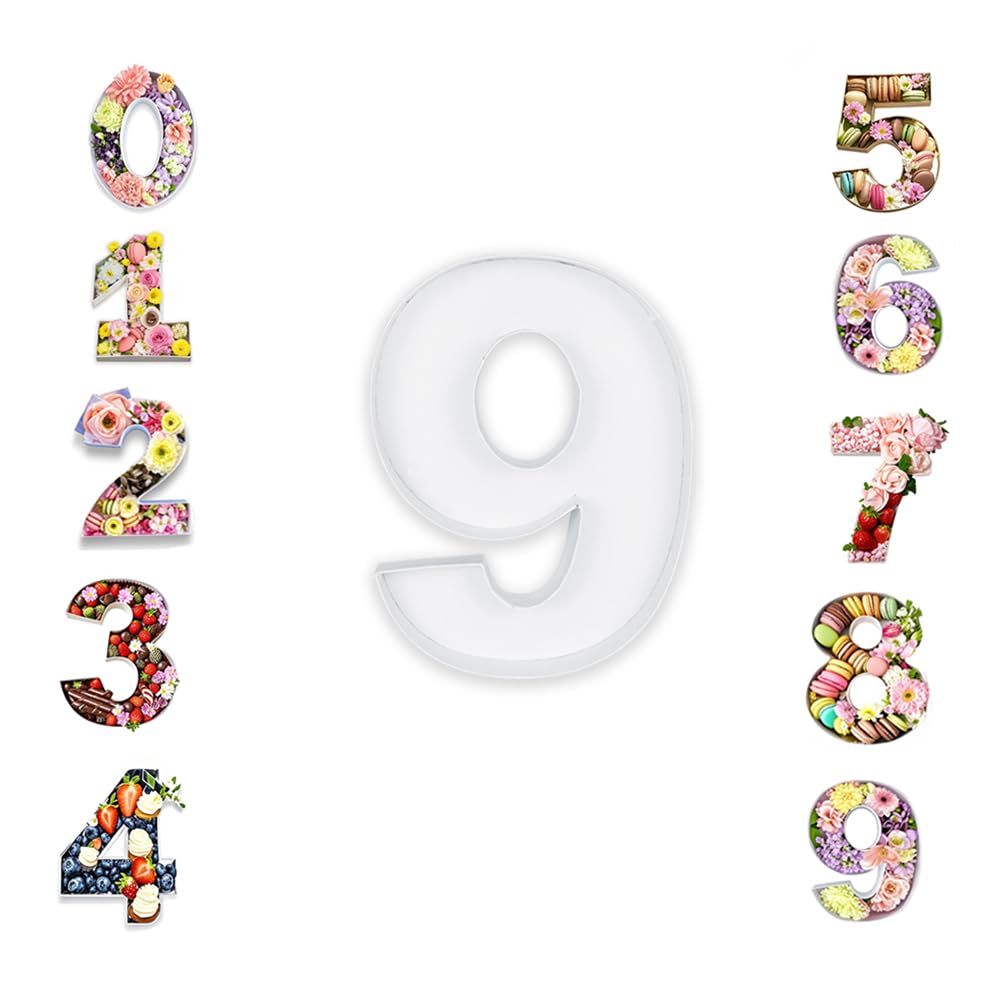 10   Cardboard Number Mache Chocolate Covered Strawberries Fillable Sweets Candy Container Box (White, 9 or 6)