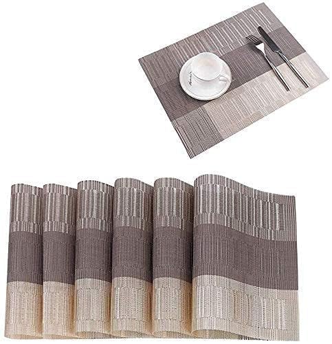 Niralasa Dining mats Table mats PVC placemats HeatResistant placemat Dining Tea Table Woven Vinyl Stain Resistant Table mats Ea