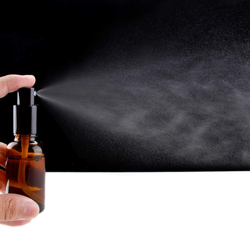 Bamboopack 6Pcs 15Ml/0.5Oz Empty Amber Glass Spray Bottles Refillable Small Fine Mist Spray Bottles Mini Travel Size Container S