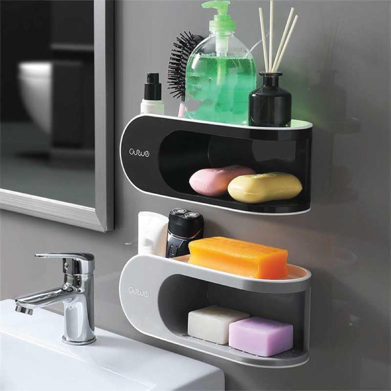 Rewop Toothbrush Holders For Bathroom(Pack Of 2), Plastic Wall Mounted Self Adhesive, Toothbrush Holder For Toothbrushes, Toothp
