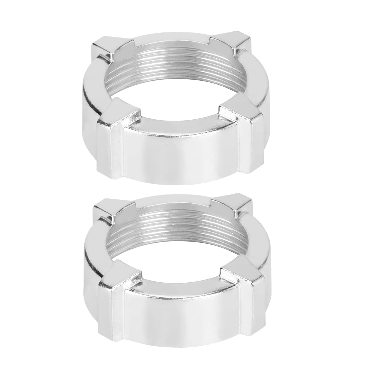 Beufee Meat Grinder Nuts, 2Pcs Meat Grinder Parts Kitchen Supplies Stainless Steel Meat Grinder Nut Universal Meat Mincer Nut Me