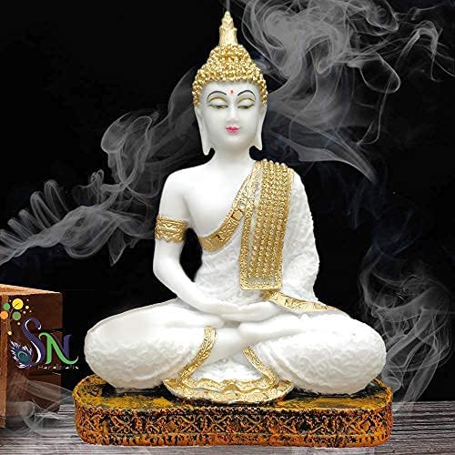 Sn Handicrafts Sitting Polystone Home Decor Decoration Buddha Idol Statue Showpiece Gift Gifting Item Buddha Idol Statue Showpie