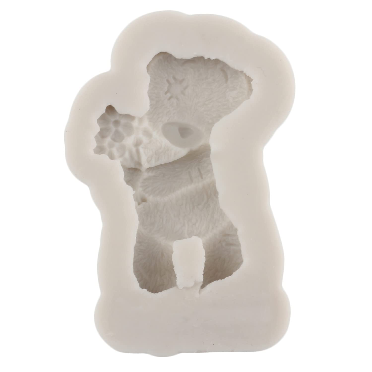 Sijiangmold Bear Fondant Molds Teddy Bear Cake Decoration Silicone Mold For Cupcake Topper Cake Decorating Candy Chocolate Gum P