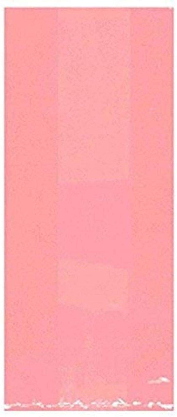 Amscan Large Cello Bag Party Supplies, 11 1/2'' H X 5'' W X 3 1/4'' D, New Pink