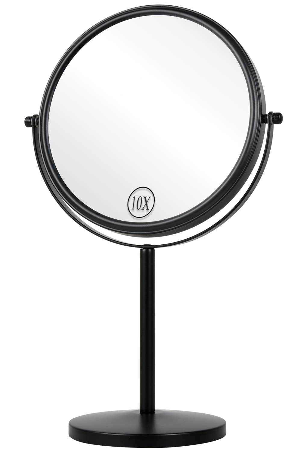 Alhakin 10X Magnifying Makeup Mirror, 8 Inch Tabletop Mirror Double Sided With Magnification, Swivel Make Up Mirror For Bathroom