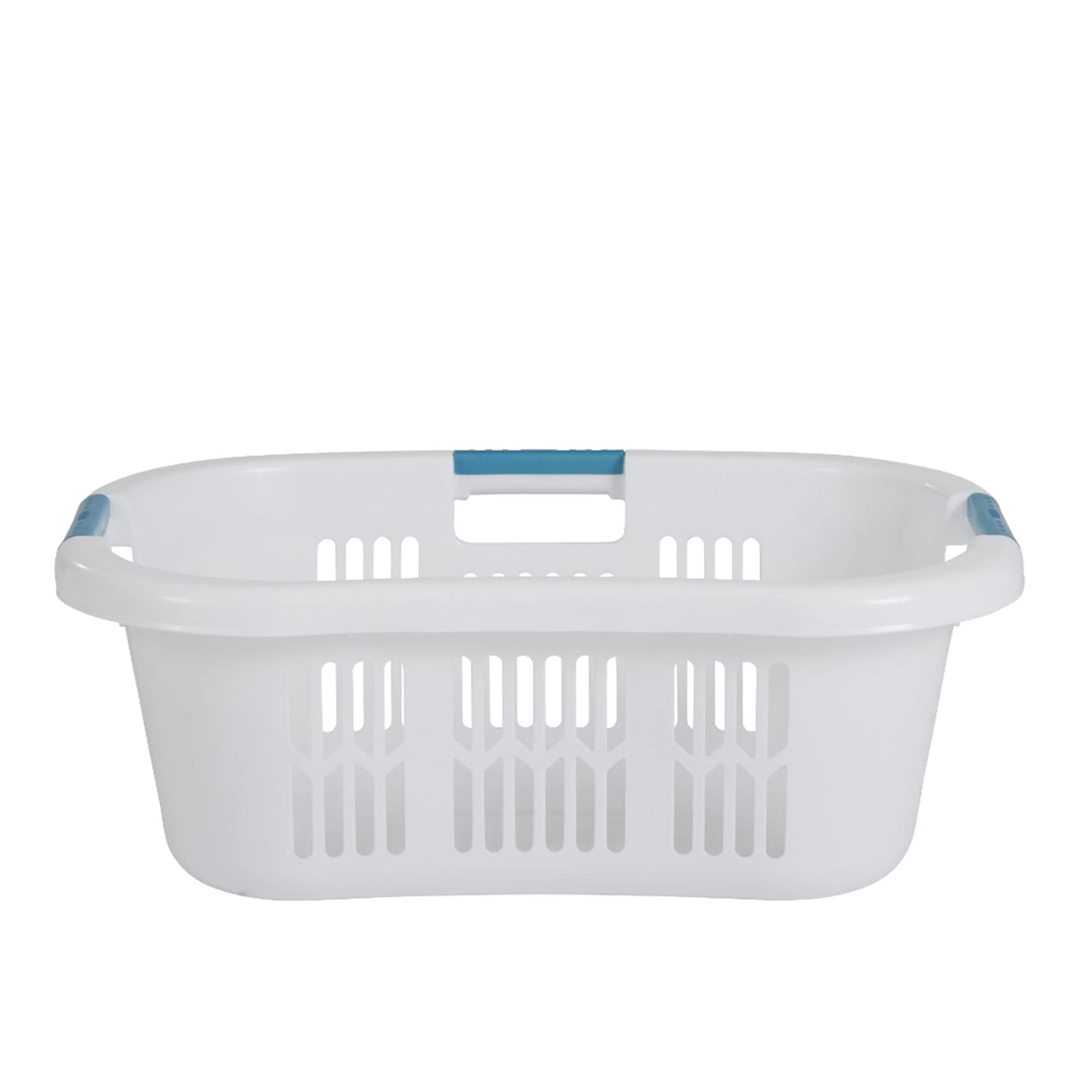 Rubbermaid Laundry Basket, Xl Hip-Hugger Basket, 2.1-Bushel, White, Laundry, Storage, Bathroom, Bedroom, Home Closet Clothes Bas