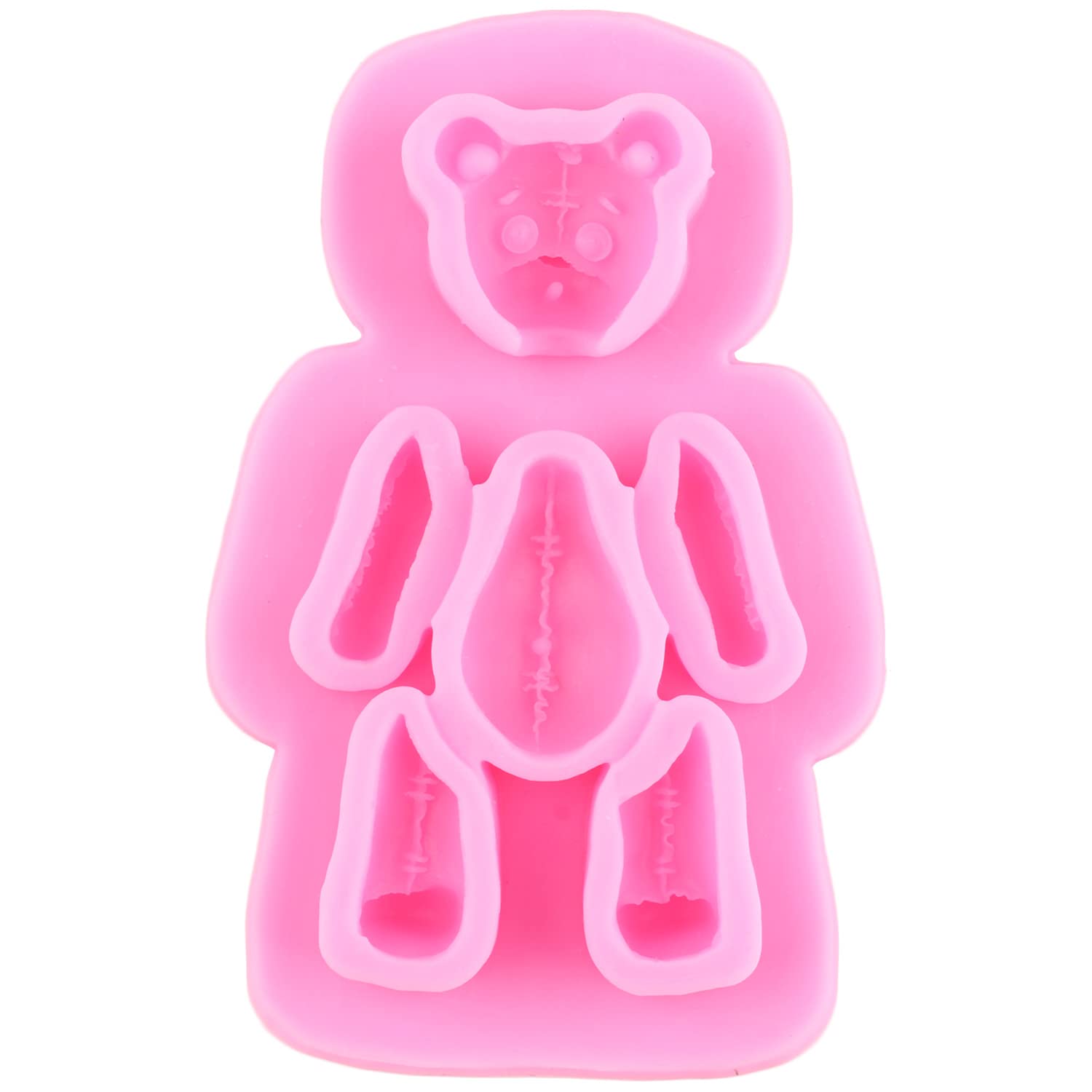 Mypracs Bear Silicone Fondant Molds For Cake Decorating Chocolate Cupcake Topper Candy Polymer Clay Gum Paste Set Of 4