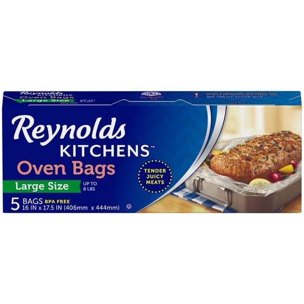 Reynolds Oven Cooking Large Size for Meats & Poultry (up to 8-Pounds)  5 Count Boxes (Pack of 12) 60 Bags Total