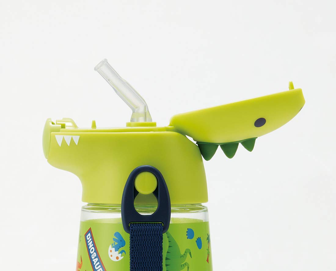 Skater Pshc4Dk-A Dinosaurus Die-Cut Bottle With Straw, 14.2 Fl Oz (420 Ml)