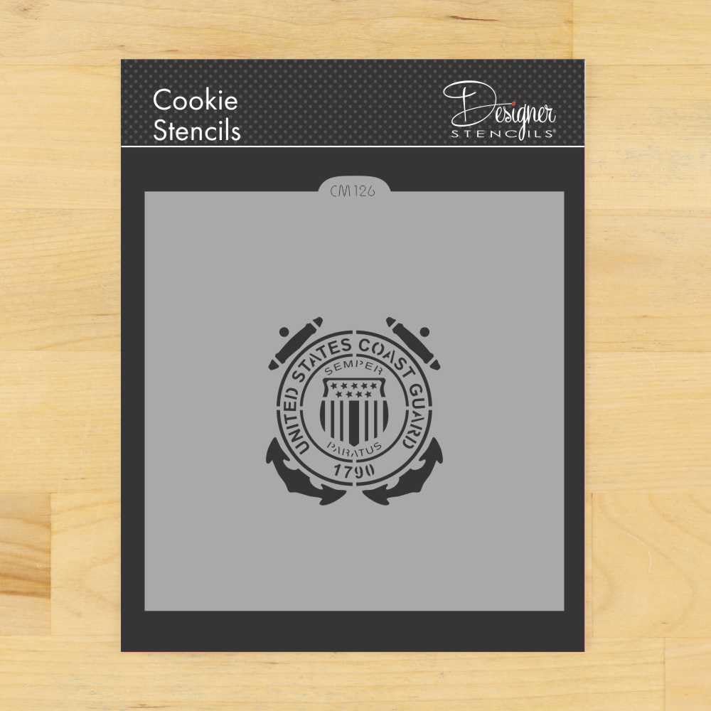 United States Coast Guard Cookie And Craft Stencil | Baking Template Cake Decorating Stencil | Reusable Craft Painting | Cm126 B