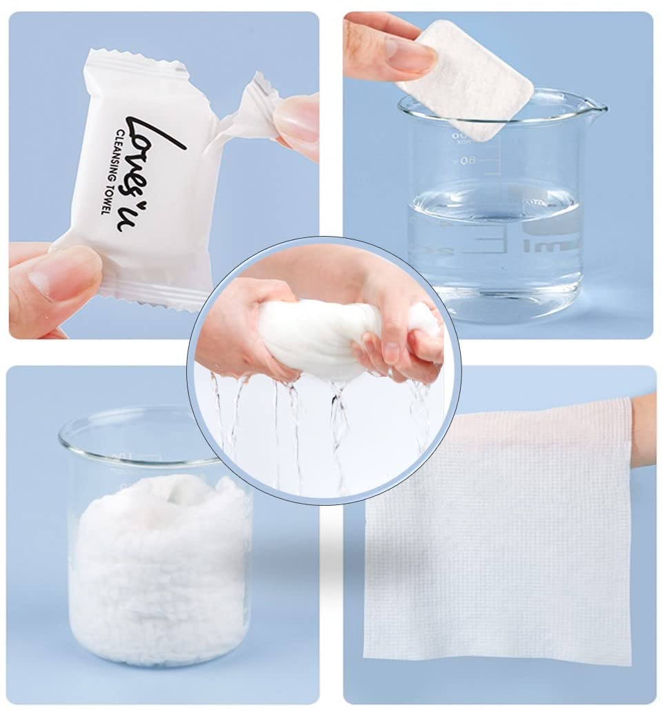 Compressed Washcloths Towels  Premium Disposable Wash Cloths for Travel Camping