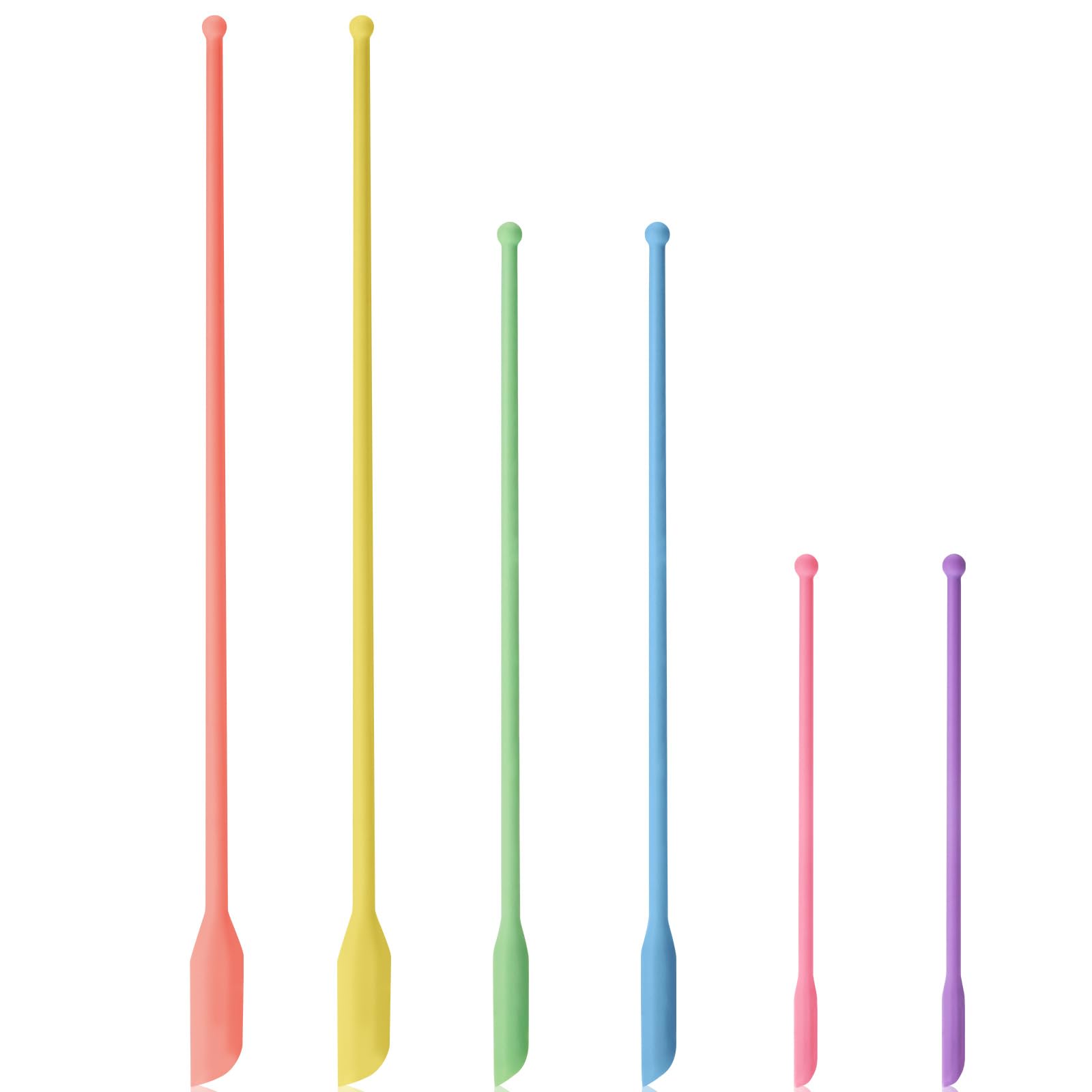 Boao 6 Pieces Mini Spatula, Multicolor Makeup Spatula, Small Tiny Spatula For Cosmetics And Kitchen Jar Food Bottle, 3 Sizes(Pas