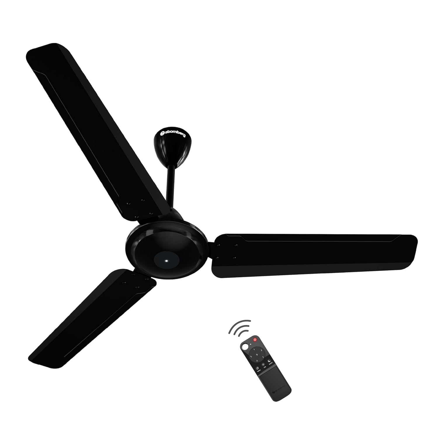 Atomberg Ameza 1200Mm Bldc Ceiling Fan For Living Room | With Remote | Bee 5 Star | Energy Saving | 2 Year Warranty | Gloss Blac