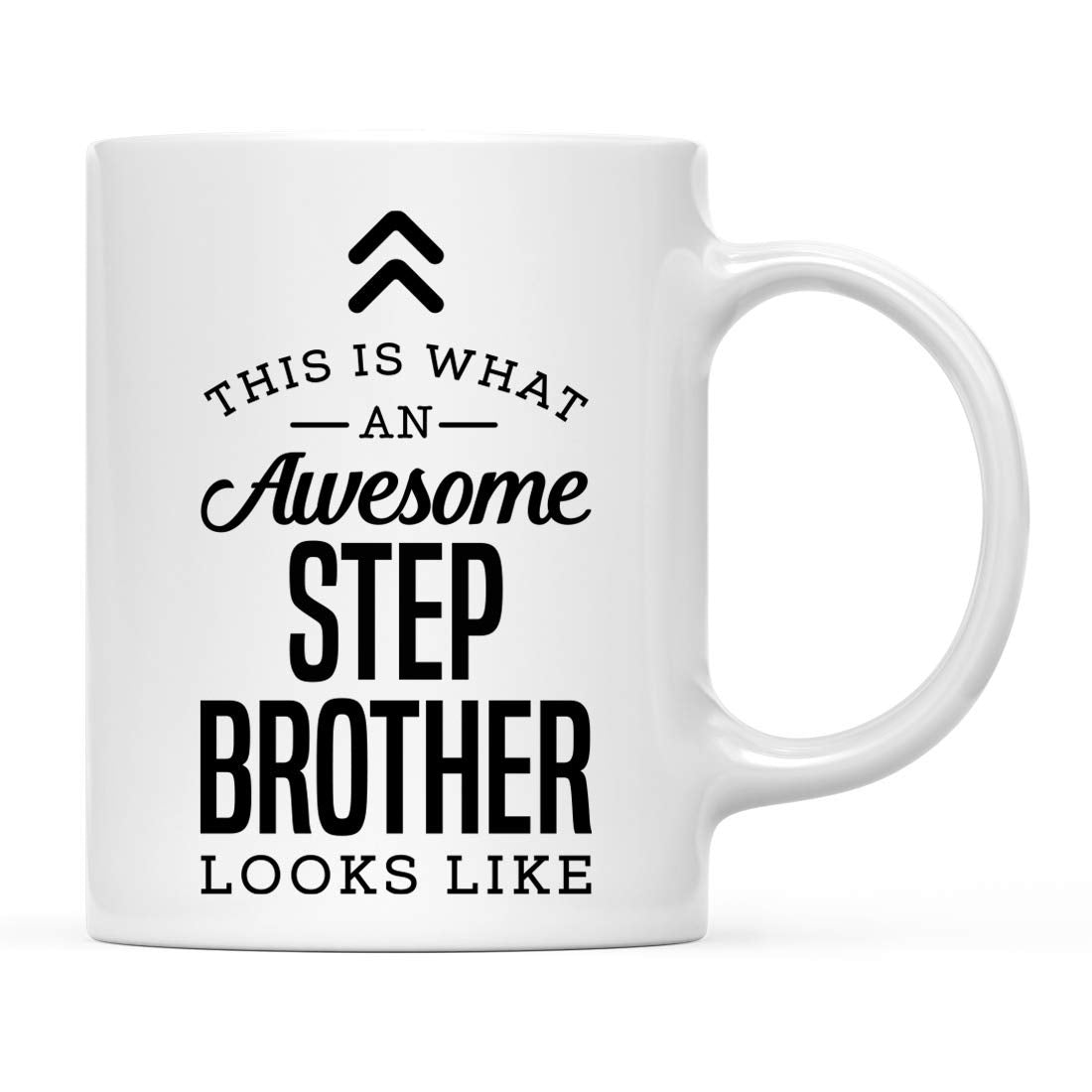 Andaz Press 11oz. Ceramic Coffee Tea Mug Gift, This is What an Awesome Step Brother Looks Like, 1-Pack, Birthday Gift Ideas Cowo