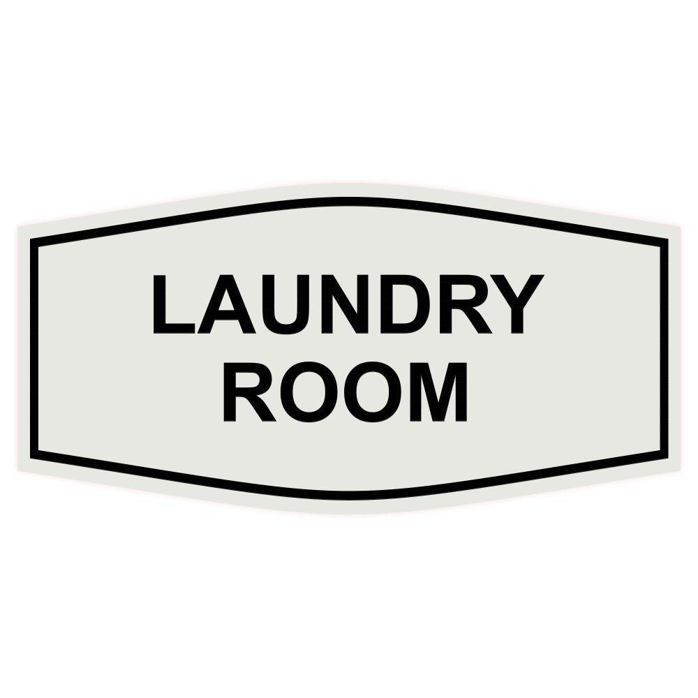 Fancy Laundry Room Sign (Light Grey/Black) - Medium 1 Pack